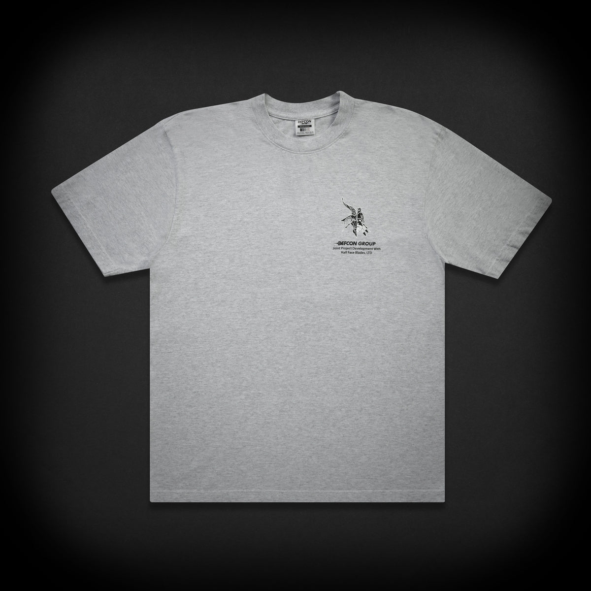 DEFCON HALF FACE BLADES TEE - HEATHER GREY