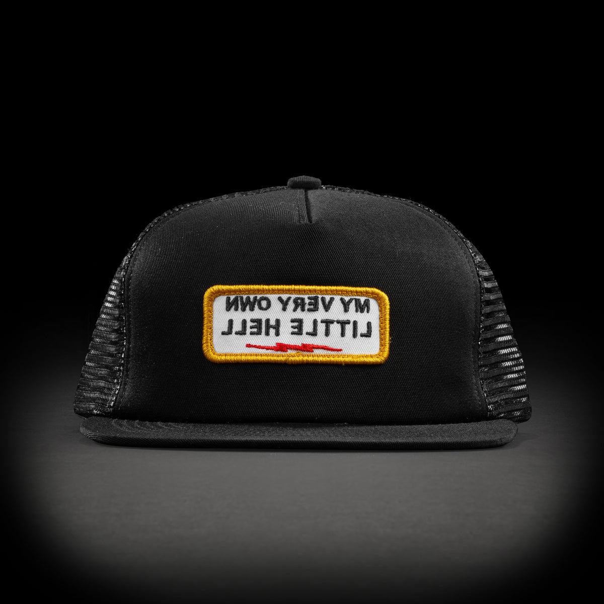 LITTLE HELL TRUCKER HAT - BLACK