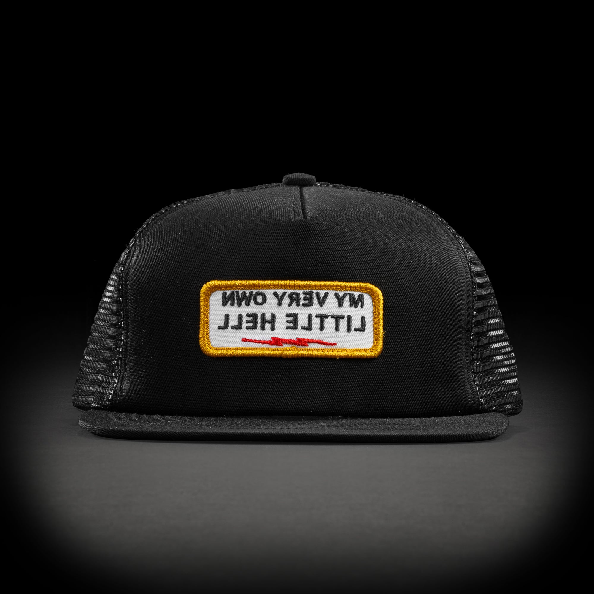 LITTLE HELL TRUCKER HAT - BLACK