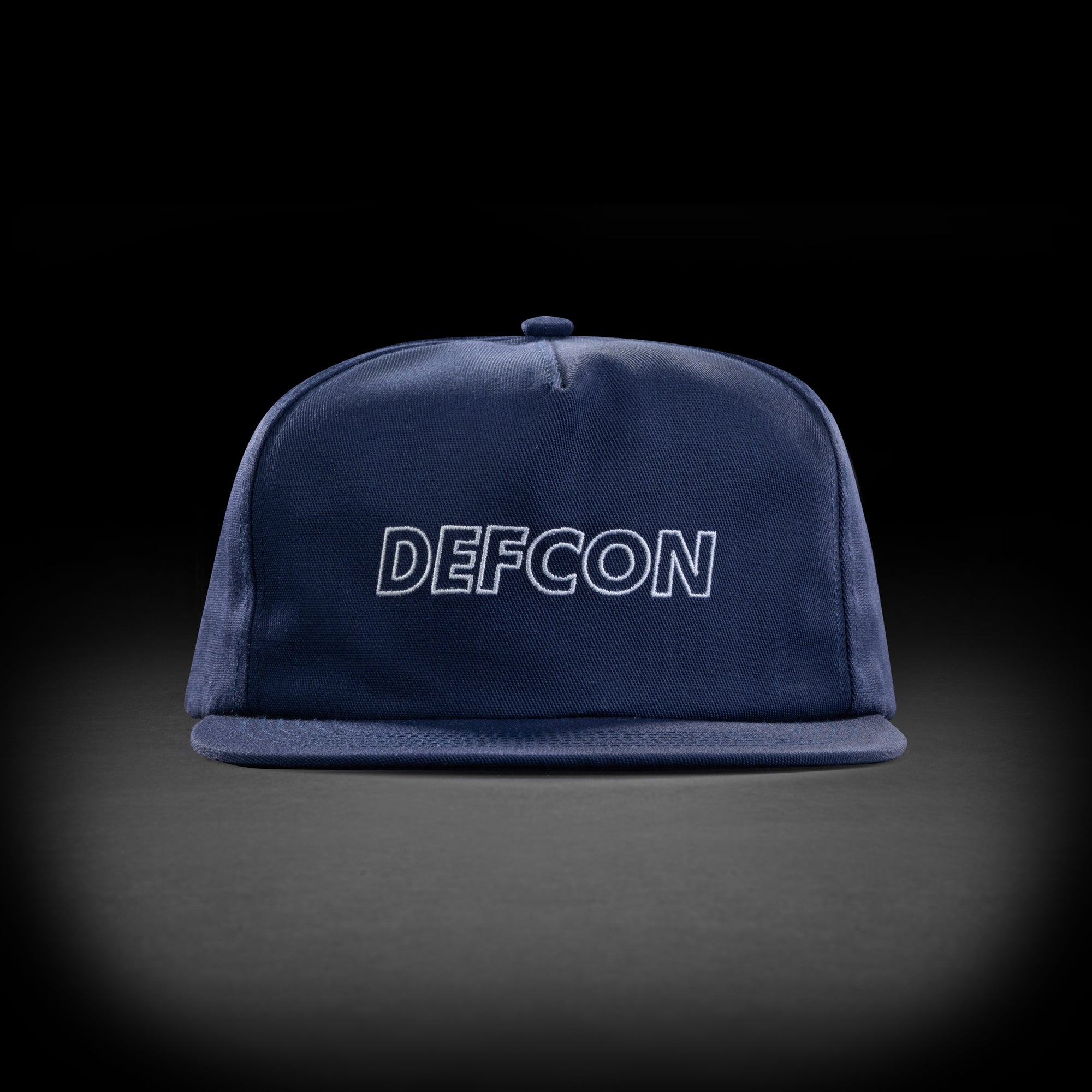 OUTLINE EMBROIDERED HAT - NAVY