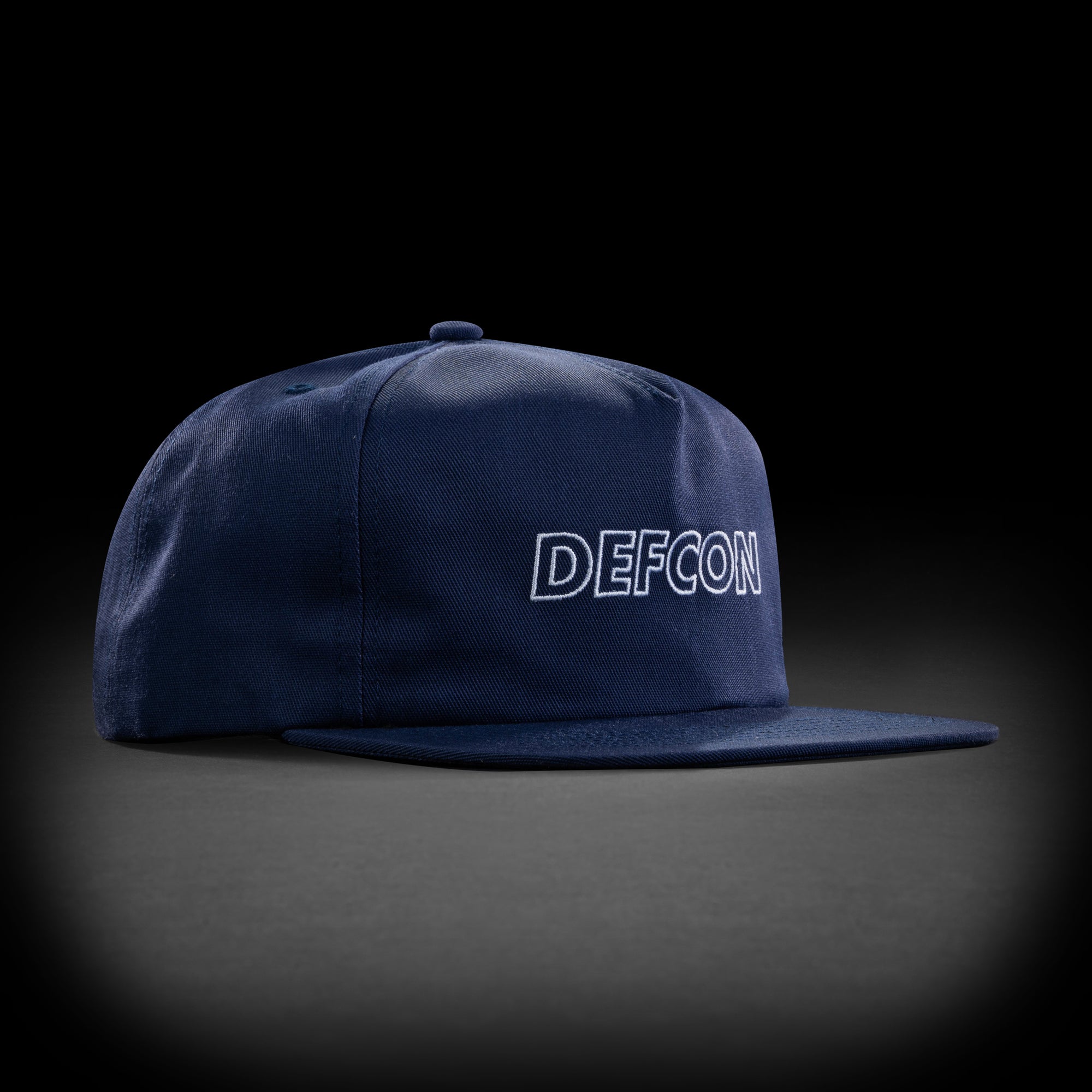 OUTLINE EMBROIDERED HAT - NAVY