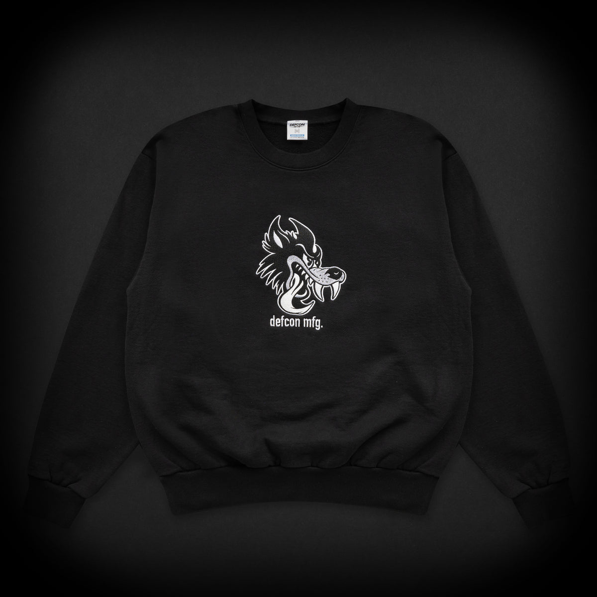 WOLF CREWNECK - BLACK